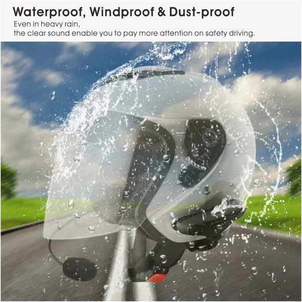 Avantree Waterproof Bluetooth Helmet Headset for Motorcycle [IPX6] for Music, GPS, Intercom