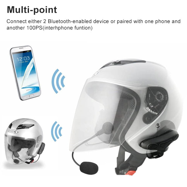 Avantree Waterproof Bluetooth Helmet Headset for Motorcycle [IPX6] for Music, GPS, Intercom