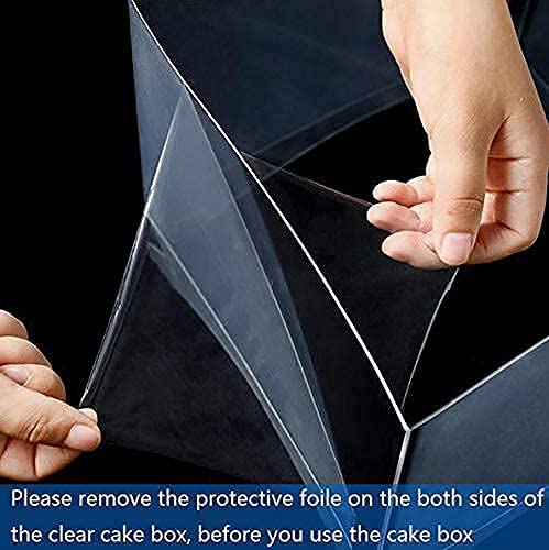 Clear Cake Box Perfect for Birthdays, Weddings, Anniversaries, Etc - 8" 26x26x25