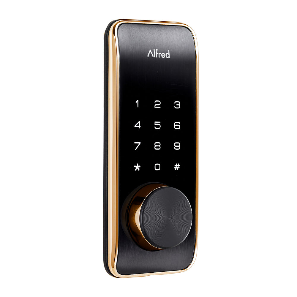 Alfred DB2-B Smart Door Lock Deadbolt Touchscreen Keypad, Pin Code + Key Entry + Bluetooth, Up to 20 Pin Codes