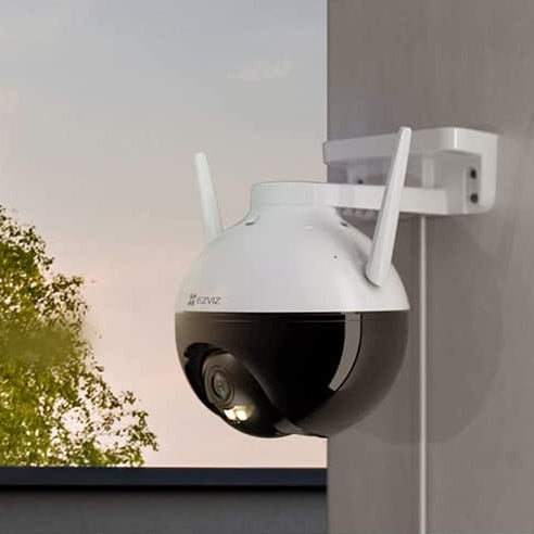 EZVIZ C8C 1080P Outdoor WiFi Camera Pan/Tilt/Zoom, 360° Visual Coverage, IP65 Waterproof, Color Night Vision, AI-Powered Person Detection