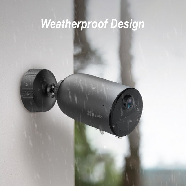 EZVIZ EB3 2K Battery-Powered Outdoor WiFi Camera, Two-Way Audio, Color Night Vision, Active Defense with Siren and Strobe Light