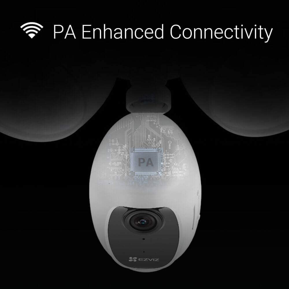 EZVIZ LC1C 1080P Outdoor WiFi Camera with Floodlights, Motion-Activated Enhanced with PIR & H.265, Floodlight & Siren Alarm, Starlight Color Night Vision