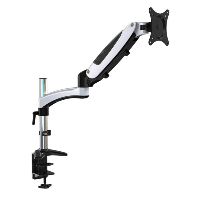 AMER Single Monitor Desk Mount w/ Clamp & Grommet Base | Heavy Duty Single Monitor Mount Holds VESA Screen up to 28" (HYDRA1)