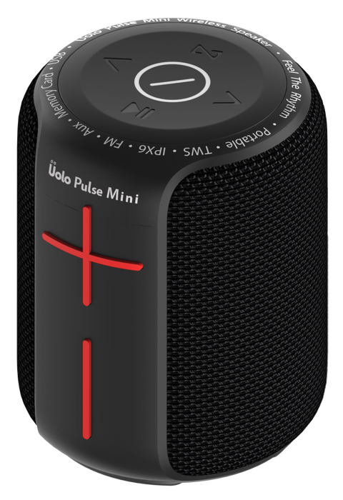 Uolo Pulse Mini Wireless & FM Radio Tuner [5W] Stereo Sound, Water Resistant, 8+ Hours Playtime Ultra-Portable Bluetooth Speaker