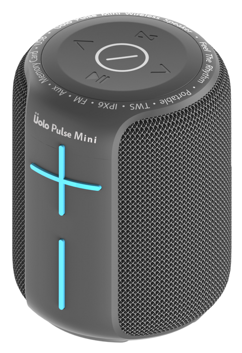Uolo Pulse Mini Wireless & FM Radio Tuner [5W] Stereo Sound, Water Resistant, 8+ Hours Playtime Ultra-Portable Bluetooth Speaker