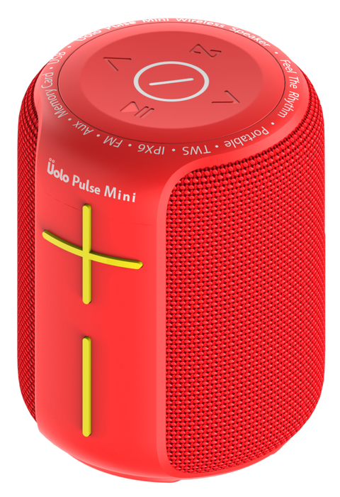 Uolo Pulse Mini Wireless & FM Radio Tuner [5W] Stereo Sound, Water Resistant, 8+ Hours Playtime Ultra-Portable Bluetooth Speaker