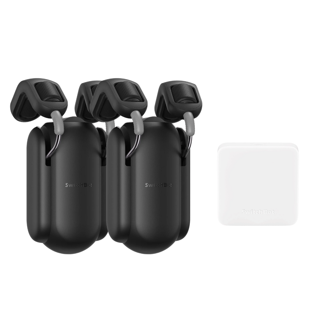 SwitchBot Curtain (Rod 2) Combo | Smart Electric Motor - Wireless App Automate Timer Control with SwitchBot Hub Mini to Make it Compatible with Alexa, Google Home, IFTTT - Bundle