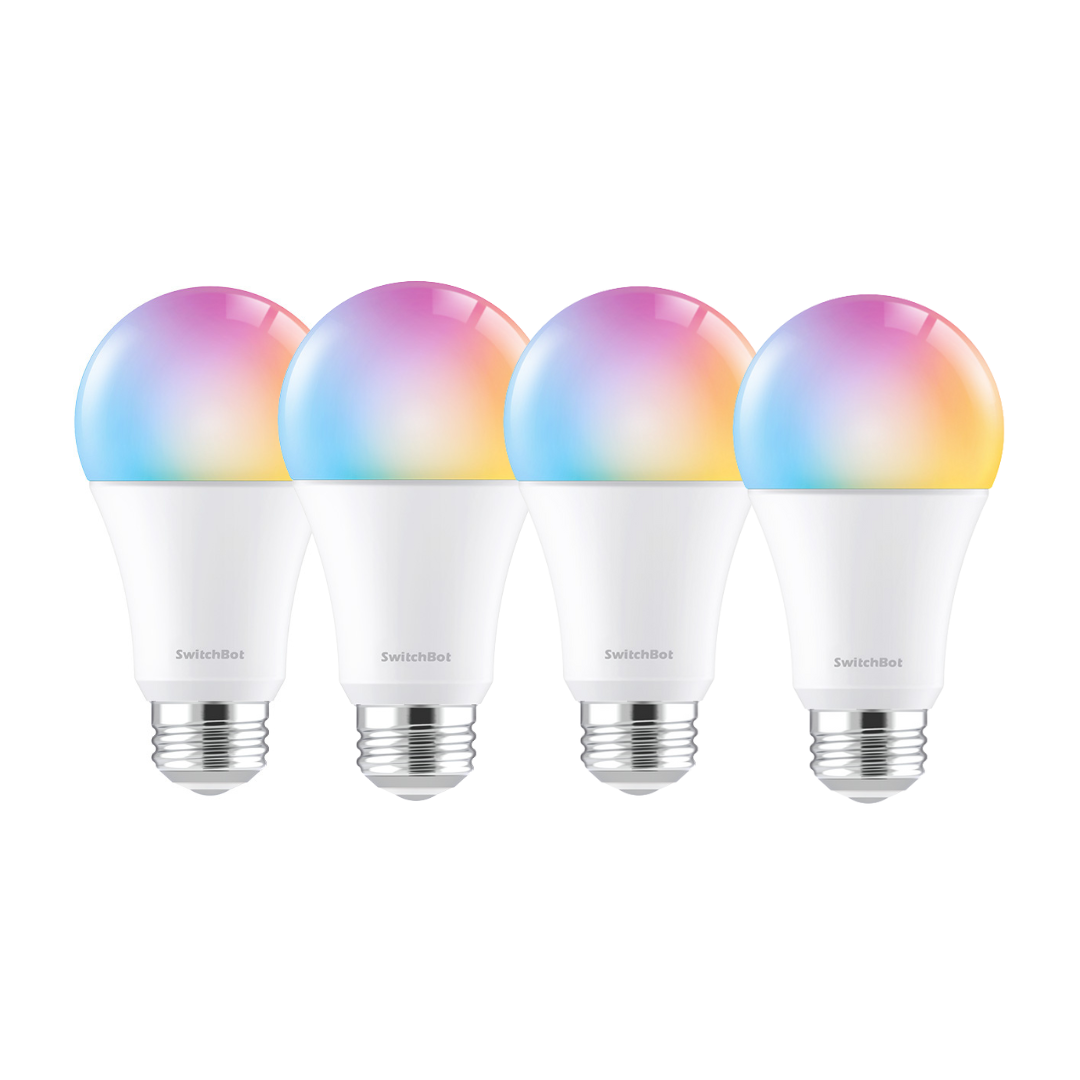 SwitchBot LED Color Bulb, E26 | Works with Alexa&Google, RGBCW Multicolor Warm White E26 10W 800lms Equals 60W Bulb, 2.4GHz Only, No Hub Required