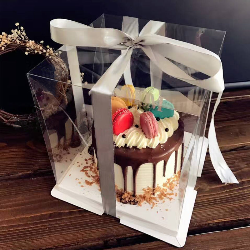 Clear Cake Box Perfect for Birthdays, Weddings, Anniversaries, Etc - 8" 26x26x25