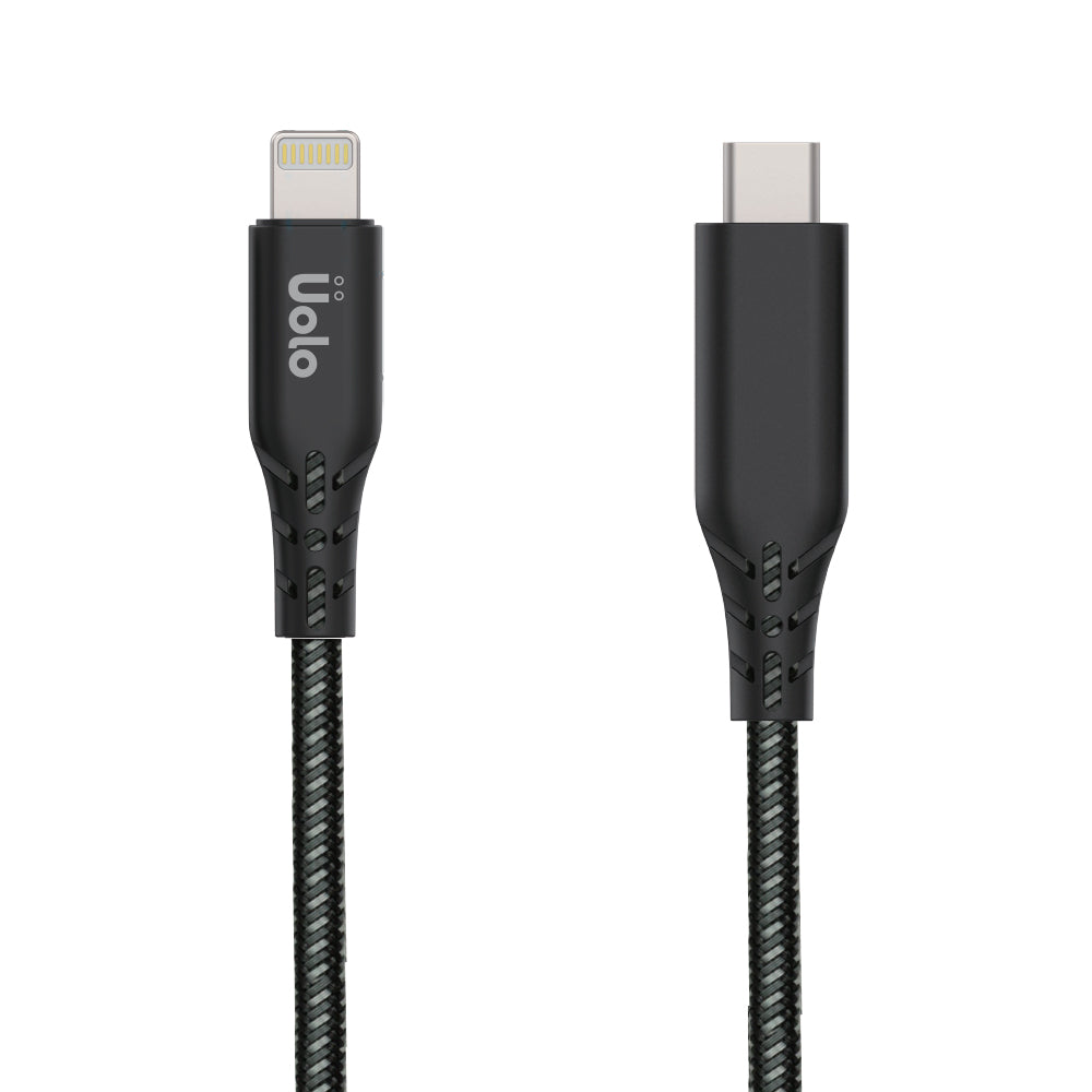 Uolo Link 2m Braided USB C to Lightning Charge & Sync Cable
